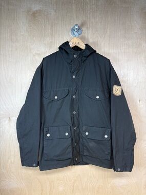 Fjallraven Black Greenland Field Jacket with Hood
